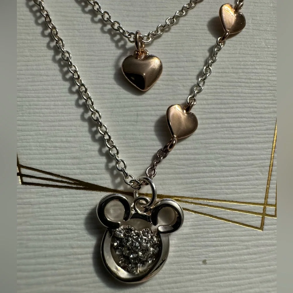Macys Mickey Disney Kids Necklace 14k Plated 16